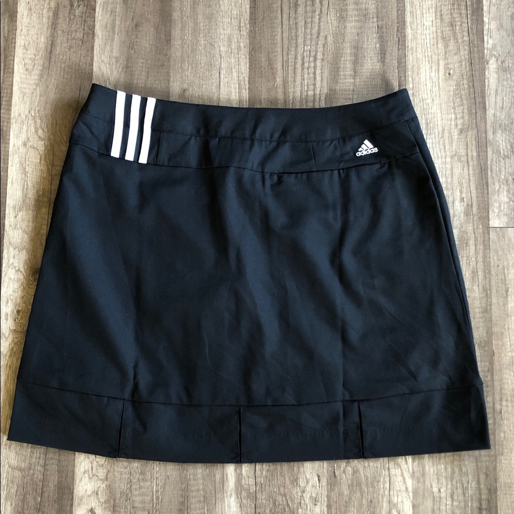 Adidas Clima Cool 3 Stripe Skort Black 8 NEW